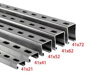 Supports et rails de montage pour panneaux solaires photovoltaïques en acier ZAM en forme de U, longueur personnalisable, 41*21 41*41mm - Product Image 2