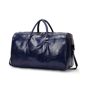 Sac de sport en cuir véritable personnalisé de haute qualité pour hommes grande capacité avec fermeture à glissière en vente maintenant! - Product Image 2