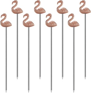 Durable Stainless Steel Metal <b>Cocktail</b> Picks Reusable Fruit <b>Stick</b> for Drinks and Appetizers - Product Image 3