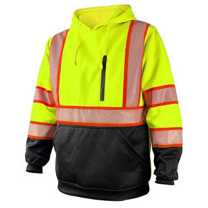 Sudadera con capucha de uniforme de trabajo de alta calidad Super Visible Hivis chaqueta de sudadera de seguridad reflectante al por mayor sudaderas con capucha de alta visibilidad - Product Image 2