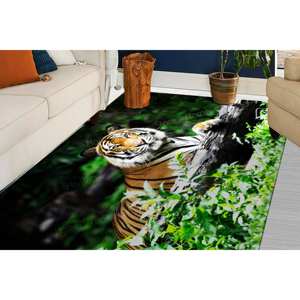Alfombra con Estampado de Tigre de la Naturaleza - Grande, Personalizada, Diseño 3D para Loft y Auto, Alfombra de Terciopelo de Lujo - Product Image 1