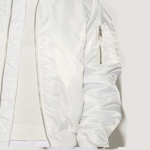 Veste à capuche en satin de soie pour hommes Veste à capuche en satin de haute qualité MA1 Flight Satin Jackets Men Oversize Silk Jacket - Product Image 2