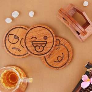 Wooden <b>Coasters</b> Manufacturers for Global Supply Wooden <b>Coasters</b> for <b>Drinks</b> with Holder - Product Image 5