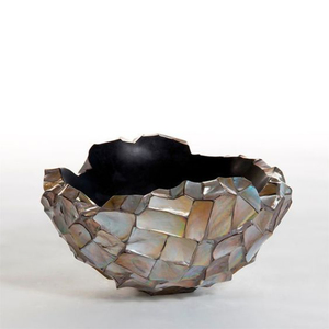 Elegant Disposable <b>Mother</b> of Pearl Metal Bowl for Party Intricate Work for Stylish Home Serving for Chocolate Snacks - Product Image 3