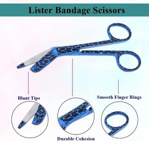 กรรไกรตัดผ้าพันแผลที่ทนทานเครื่องมือทางการแพทย์พร้อมปลายทู่เพื่อความปลอดภัยในโรงพยาบาลและคลินิก - Product Image 2