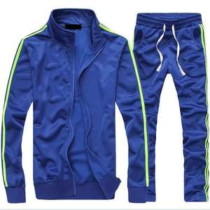 Chándal de manga larga con cremallera completa de alta calidad para hombres, ropa de entrenamiento y jogging, conjunto de dos piezas - Product Image 1