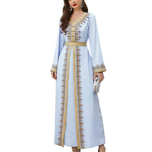 Caftan marocain à la vente chaude, design imprimé personnalisé, robe décontractée de longueur régulière pour adultes, respirante, prix raisonnable - Product Image 1