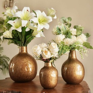 Jarrones asequibles, florero de Metal dorado personalizable, centro de mesa elegante para el hogar, Hotel, boda, evento, decoración, jarrón al por mayor - Product Image 1