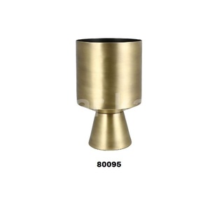 Vases à fleurs ronds en aluminium argenté avec support, idéal pour la maison, le salon, la chambre et le bureau. - Product Image 2