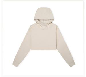 เสื้อฮู้ดครอปผู้หญิง เสื้อสเวตเชิ้ตผู้หญิง เสื้อครอปท็อป เสื้อฮู้ดแบบสวมหัว เสื้อฮู้ดสั้นสำหรับผู้หญิง - Product Image 1