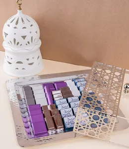 Manufacturer Premium Quality Wholesale Metal Chocolate Serving <b>Tray</b> Silver Finished with Decorative Acrylic Dome Lid - Product Image 1