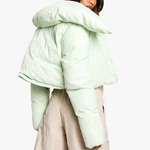 Nouveauté 2025 : Blouson d'hiver matelassé à manches longues pour femme, en coton épais, col large rabattable, style puffer - Product Image 2