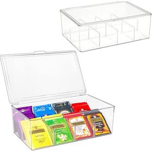 Elegante caja de almacenamiento de bolsas de té acrílicas, elegante diseño transparente para una organización y exhibición sin esfuerzo de su colección de té - Product Image 2