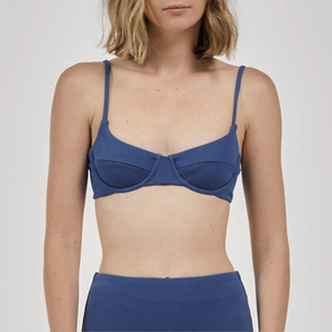 Conjunto de Bikini de Dos Piezas Personalizable de Talla Grande, Tejido de Punto Sólido, Ropa de Playa, Antibacteriano, Fabricante OEM Frontal - Product Image 1