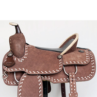 Selle de cowboy western en cuir pour cheval, modèle OEM, pour équitation, avec corde, pour ranch, faite à la main