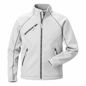 Chaqueta Softshell Texturizada para Hombre, Personalizable al por Mayor, Elástica, con Cremallera Completa, Resistente al Viento, Uniforme de Trabajo para Exteriores - Product Image 3