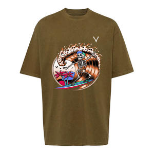 T-shirts conçus sur mesure Dtf impression par transfert de chaleur coton pur lourd bonne qualité T-shirts d'été fabriqués au Pakistan - Product Image 4