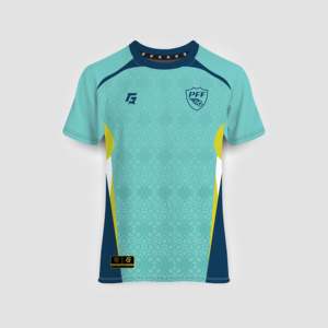 Camiseta de Portero PFF 2025 Azul Aqua para Niños, Ligera y Transpirable, de Poliéster, con Logotipo del Equipo Estampado, Talla XL - Product Image 1