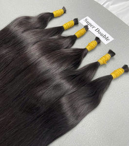 Venta al por mayor de alta calidad Raw Extensiones de cabello humano vietnamita Natural Straight Bulk Hair Natural Negro - Product Image 3