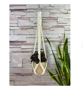 Without Tassel on Bottom Macrame Plant Hanger Customized Macrame Plant Hanger for <b>Wall</b> and Window Decoration - Product Image 1