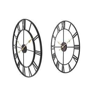 Reloj de pared de Metal analógico moderno grande, diseño de arte pintado creativo de alta calidad, cristal de Sol de cuarzo para decoración de sala de estar - Product Image 2