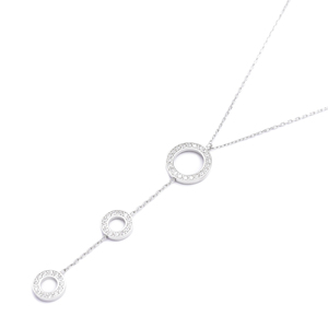 Pendentif en forme de pierre de zircon transparente à triple creux rond, bijoux en argent sterling 925 fabriqués à la main en Turquie - Product Image 3