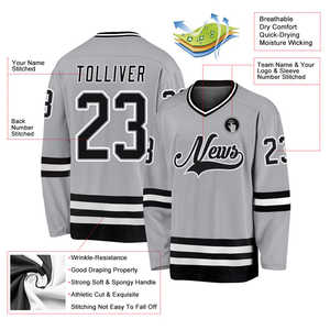 Camiseta personalizada de hockey sobre hielo impresión sublimada diseño de logotipo JUVENIL MEJOR camiseta de hockey sobre hielo al por mayor moda personalizada OEM transpirable - Product Image 5