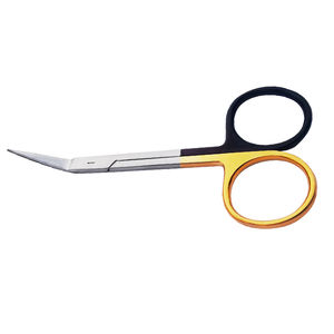 QNQ Ciseaux Wilmer Converse de haute qualité TC 10.5 cm Ciseaux nasaux coudés avec poignée noire dorée Source d'alimentation manuelle en gros - Product Image 5