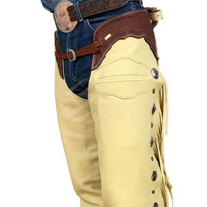 Utilisation à l'extérieur Chaps en cuir respirant de couleur unie Chaps en cuir délavé pour hommes Vente à chaud Chaps en cuir - Product Image 6