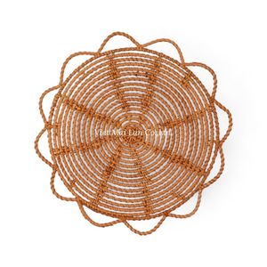 Set de table rond en rotin fait main, fabriqué à partir de rotin naturel pour la protection de la table à manger et un service de table élégant - Product Image 1