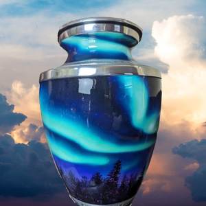 Aurora <b>Urn</b> for Adult Human Male and Female the Northern Lights <b>Urn</b> for Cremation <b>Urn</b> for Adult Human - Product Image 5
