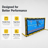 Filet de rebond portable pour pickleball, angle réglable, écran d'entraînement pour la pratique du pickleball, aide à l'entraînement autonome, pour terrain intérieur/extérieur, en nylon