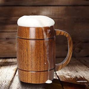 Handmade Wooden Barrel <b>Beer</b> Mug - Product Image 2