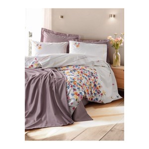Parure de lit de luxe en coton <span class=keywords><strong>piqué</strong></span>, motif floral lilas, taille King, 6 pièces, pour la maison, style Noël et fêtes - Product Image 1