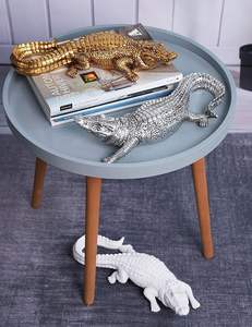 Elegante escultura de Vida Silvestre de cocodrilo hecha de aluminio Diseños artísticos de animales para la decoración del hogar Acentos interiores únicos y elegantes - Product Image 3