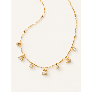 Collar de moda con colgante solitario disperso y diseño en capas - Product Image 1
