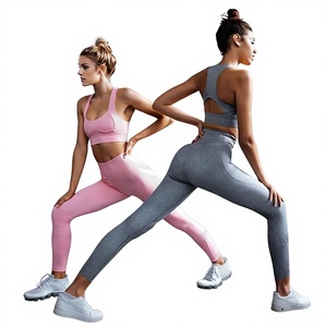 Conjunto de Yoga Premium para Mujer, Ropa Deportiva, Bra Deportivo y Leggings de Cintura Alta, Conjunto de Entrenamiento para Ejercicio y Running - Product Image 1