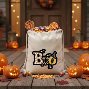Happy Halloween Eco-friendly Lightweight Reusable <b>Drawstring</b> Gift Bags with Elegant <b>Backpack</b> Design for Festive Gifts - Product Image 4
