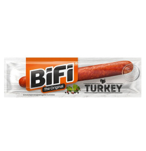 BiFi, el original rollito de pavo de 45g, hecho con carne de pavo auténtica y ahumado sobre leña de haya, snack alemán de calidad premium para exportación. - Product Image 1