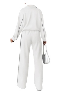 ชุดวอร์มผู้หญิงแบบครอปมีซิป ทรงโอเวอร์ไซส์ ระบายอากาศได้ดี ซับในอย่างดี ลวดลายย้อมสีแบบ Acid Wash สไตล์ฤดูใบไม้ร่วง พร้อมปักลาย OEM รุ่นปี 2026 - Product Image 2