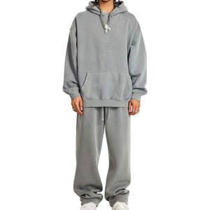 Chándales con Capucha para Hombre, Corte Regular, Lavado Ácido, Transpirables, para Invierno, 100% Algodón, Material Duradero, Marca Privada, 2026 - Product Image 1