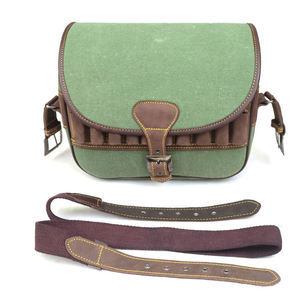 Sac de chasse en cuir tanné de qualité supérieure pour cartouches, supports de lunette et accessoires, disponible en tailles personnalisées - Product Image 6