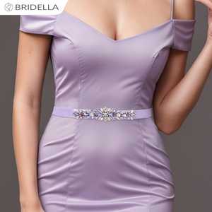 Cinturón de Novia Ajustable con Pedrería Lavanda Bridella BS451L - Product Image 4