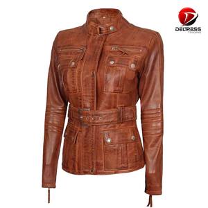 Chaquetas de moto de cuero con estilo informal para mujer 2025, nueva chaqueta a prueba de viento con nombre personalizado a precio barato - Product Image 3