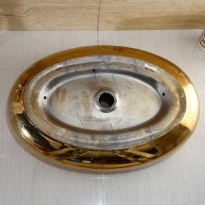 Gran oferta, piedra acrílica de cerámica, <span class=keywords><strong>lavabo</strong></span> de Color dorado, <span class=keywords><strong>lavabo</strong></span> dorado, <span class=keywords><strong>precio</strong></span> de <span class=keywords><strong>lavabo</strong></span> de baño - Product Image 4