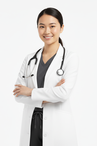 Chemisier blanc médical professionnel respirant tissé docteur uniforme impression par transfert de chaleur Logo personnalisé unisexe Spandex/coton laboratoire - Product Image 4