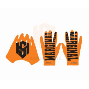 Gants de football américain professionnels au design personnalisé, sangle de poignet réglable, antidérapants, poignées complètes en cuir et silicone - Product Image 4