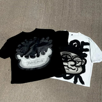 T-shirt personnalisé pour homme, 100% Coton, 300 grammes, coupe lourde, manches courtes, couleur unie, impression numérique, écologique, style urbain, vente en gros