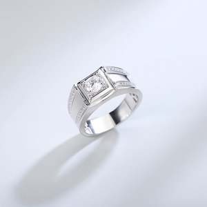Bague en argent sterling personnalisée Jeulia Remember pour homme avec diamants - Product Image 5