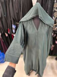 Elegant <b>Modest</b> Hand Embroidered Women's Diamond work Abayas Formal Traditional Dubai <b>Dresses</b> Breathable Cloth - Product Image 2